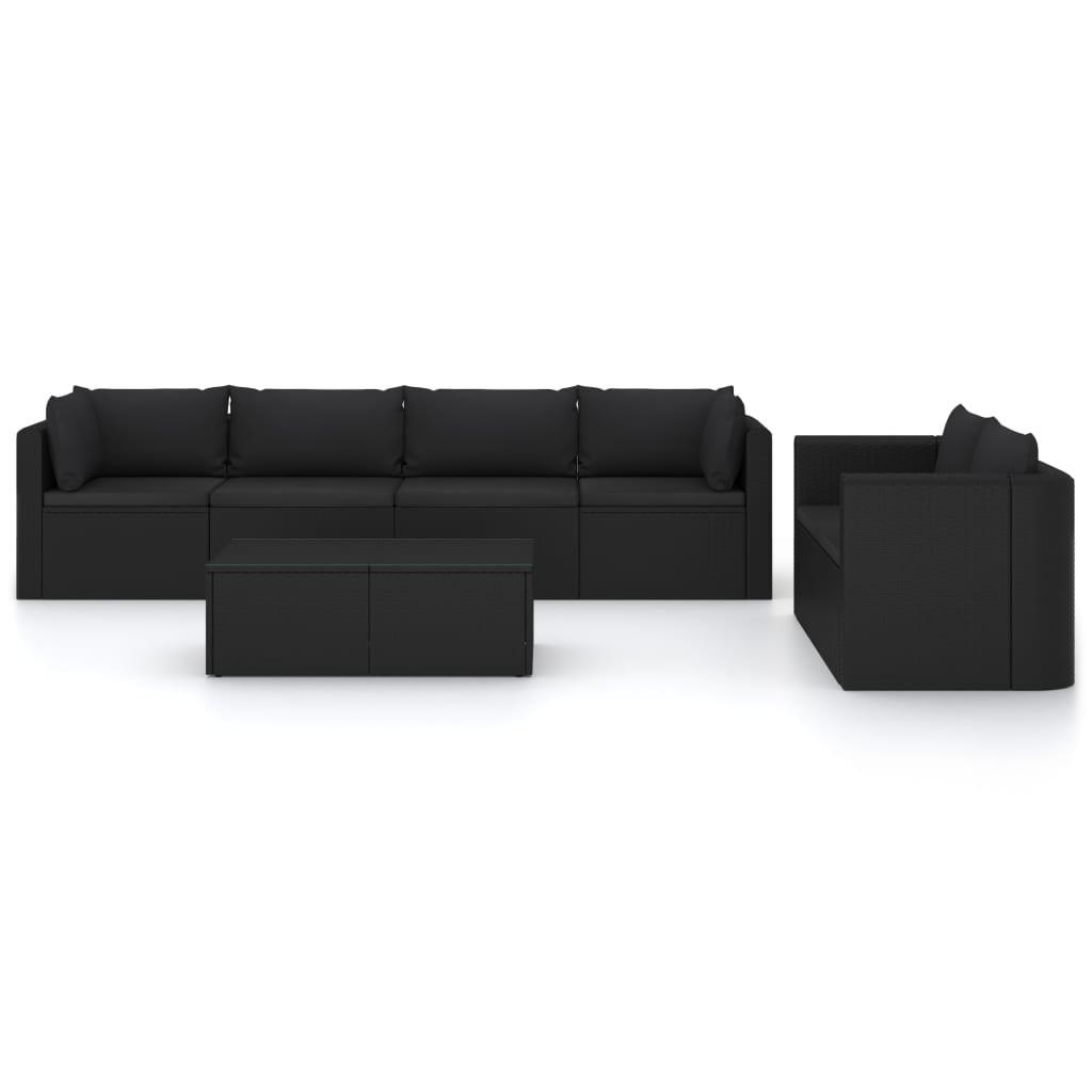 VidaXL Garten-sofa-set poly-rattan  