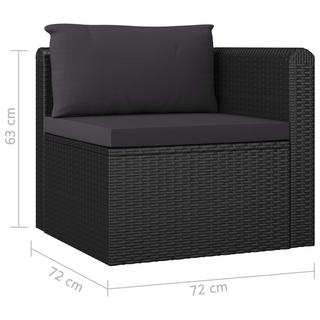 VidaXL Garten-sofa-set poly-rattan  