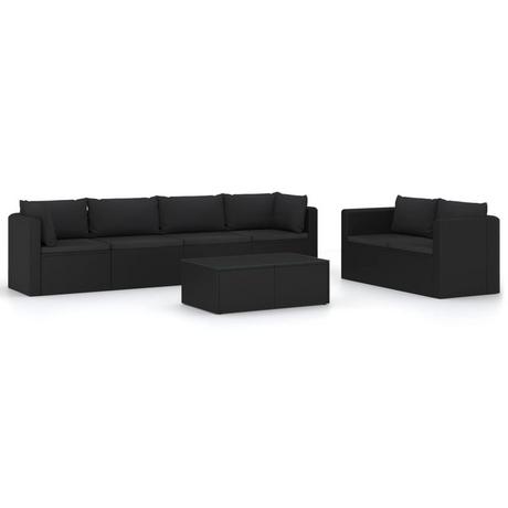 VidaXL Garten-sofa-set poly-rattan  