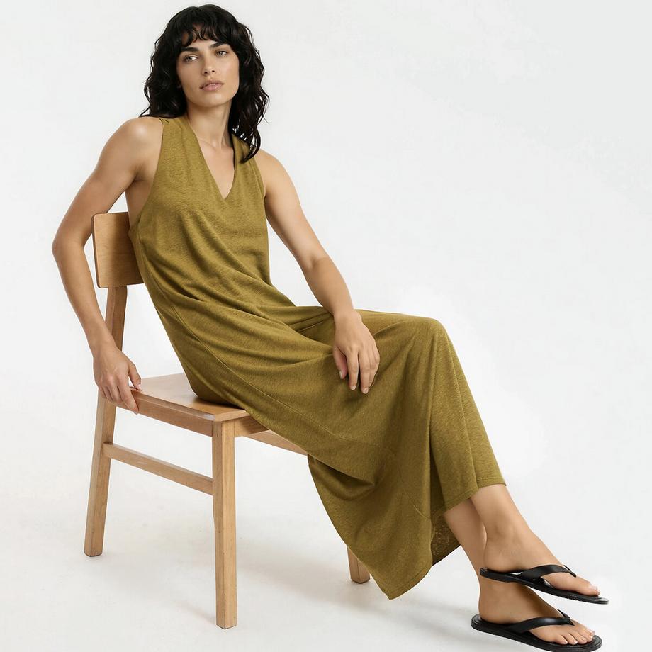 La Redoute Collections Abito Lungo Senza Maniche Lino Viscosa  