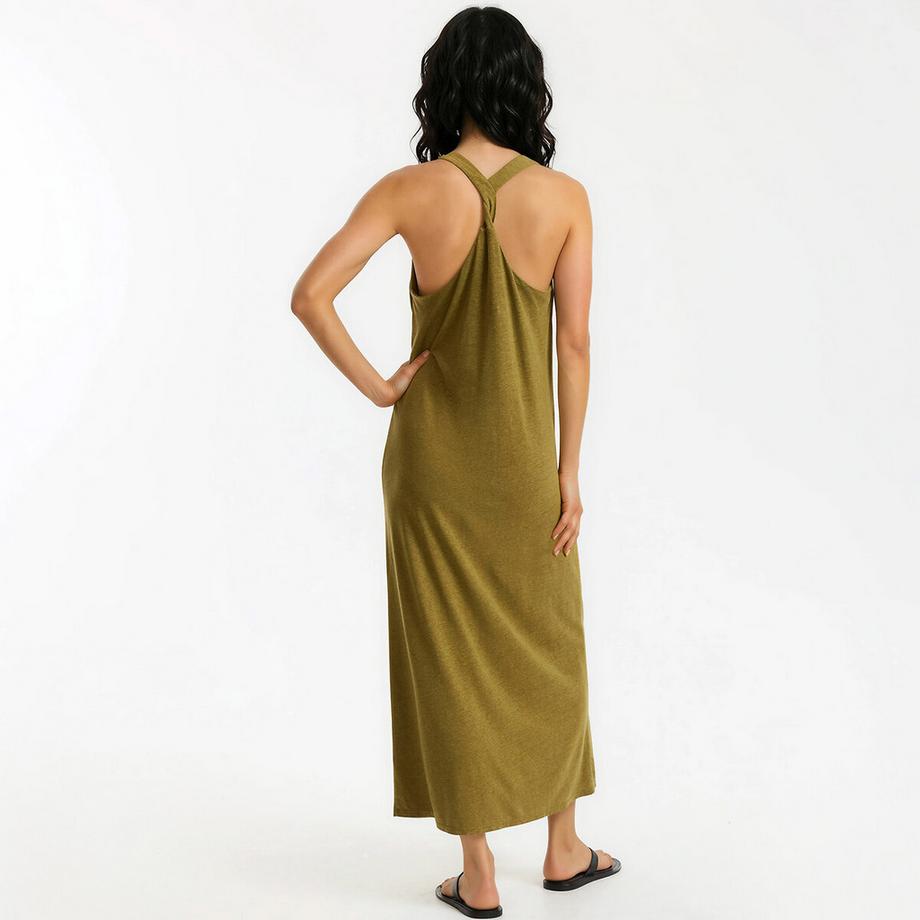 La Redoute Collections Abito Lungo Senza Maniche Lino Viscosa  