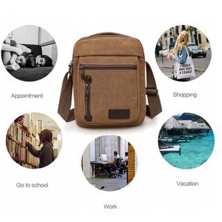 Only-bags.store Kleine Canvas Vintage Umhängetasche  