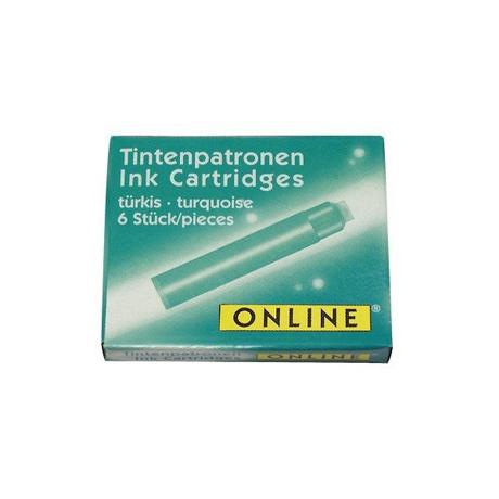 Online ONLINE Tintenpatronen Standard 17228/12 Türkis 6 Stück  
