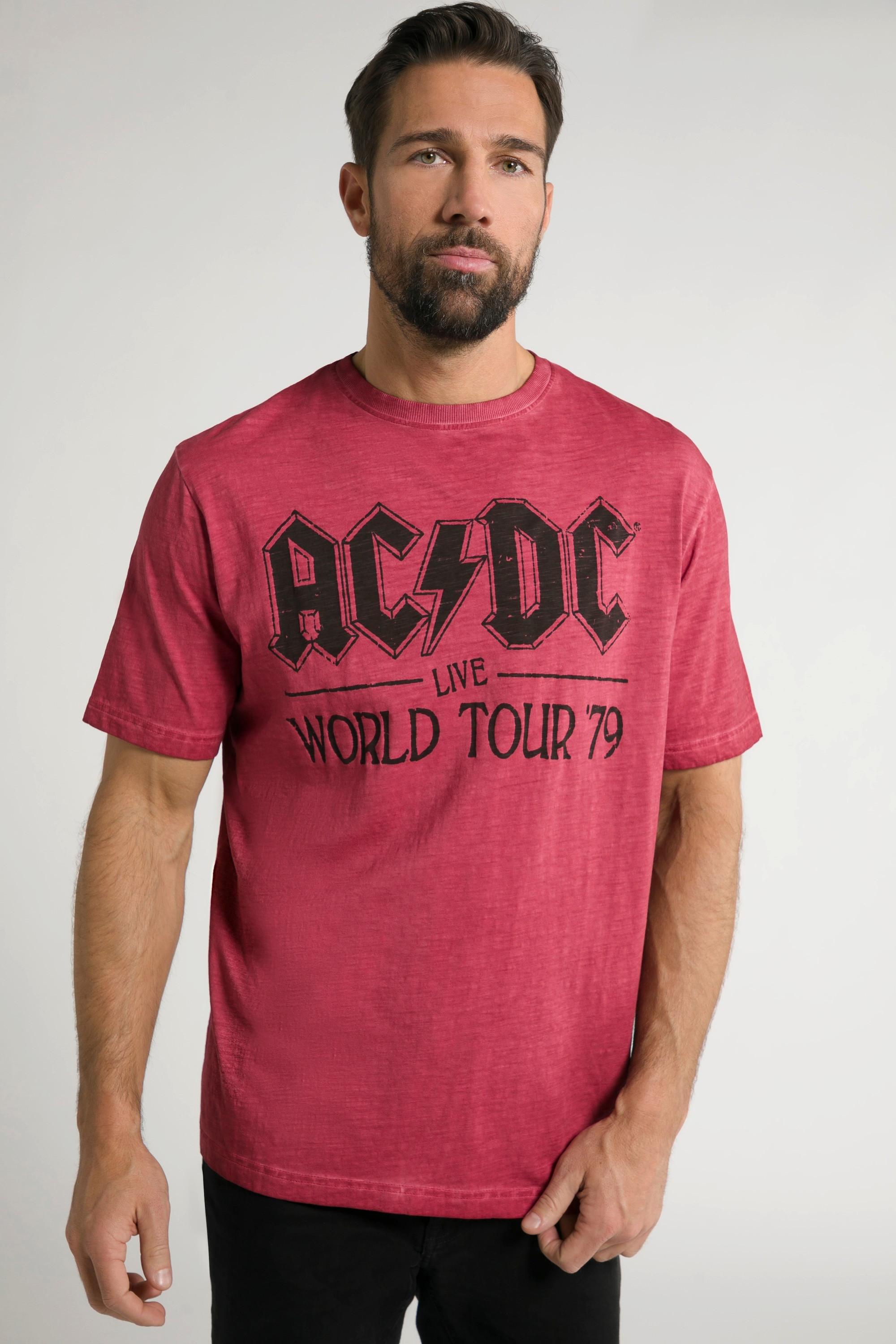 JP1880  T-shirt dedicata all'AC/DC Worldtour con mezze maniche rosso scuro 