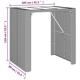 VidaXL set bar da giardino Polirattan  