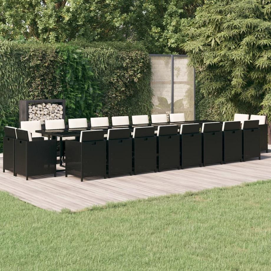 VidaXL Ensemble de salle à manger de jardin rotin synthétique  