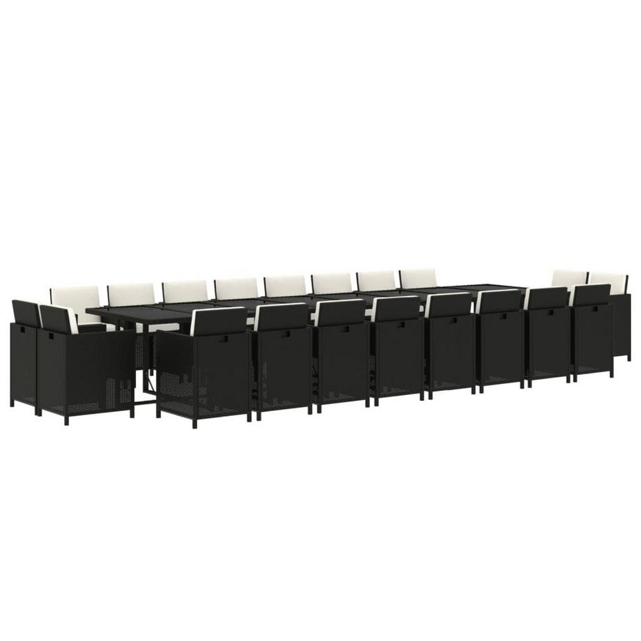 VidaXL Ensemble de salle à manger de jardin rotin synthétique  