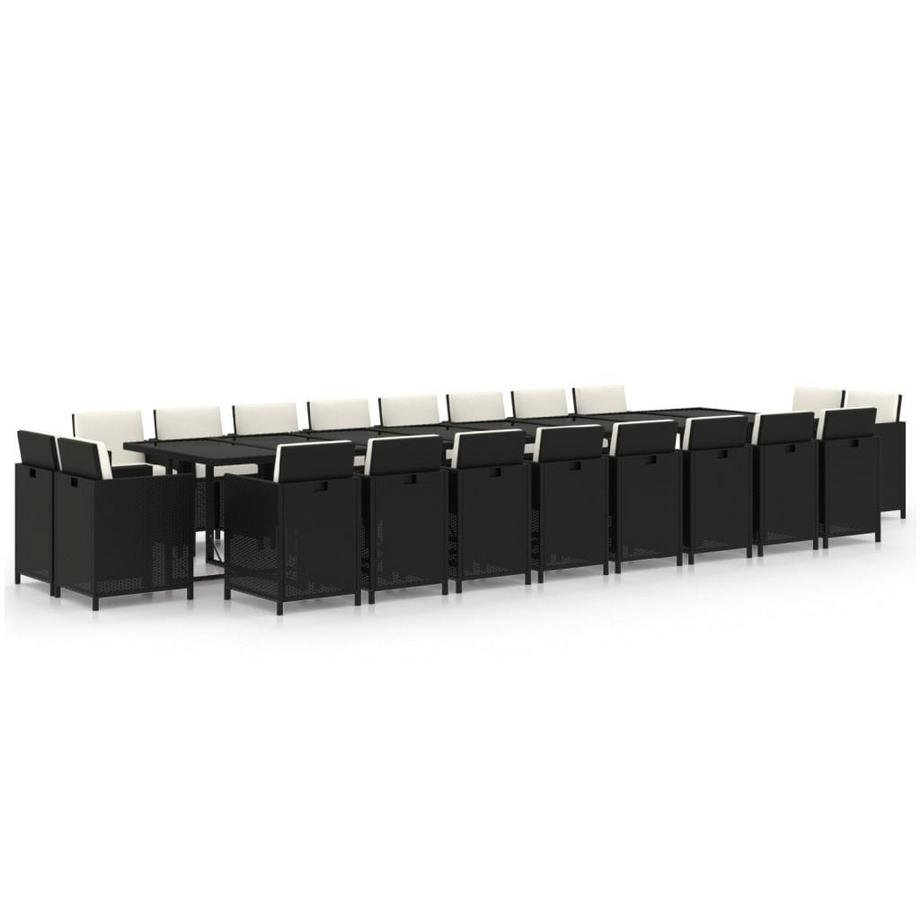 VidaXL Ensemble de salle à manger de jardin rotin synthétique  