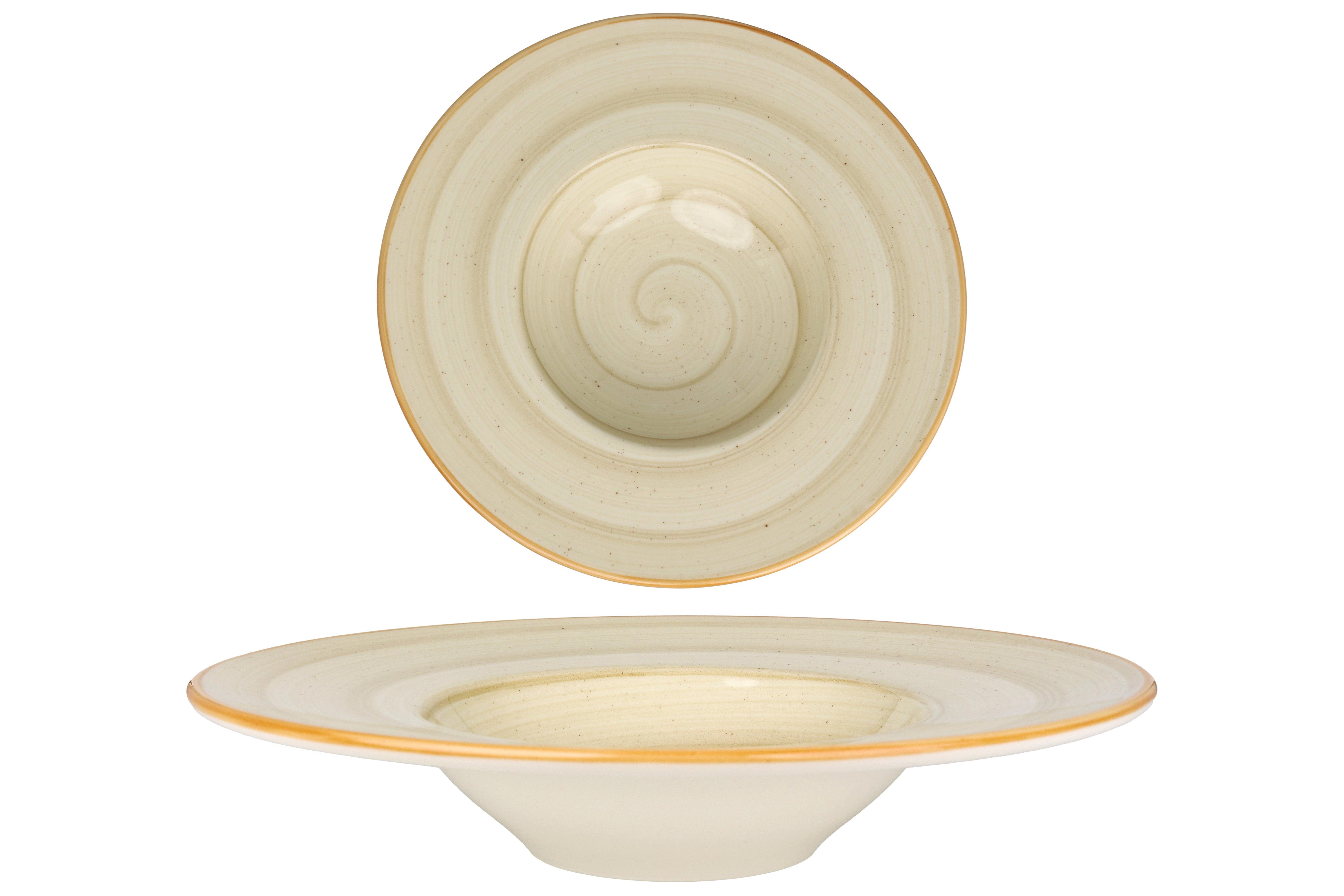 Bonna Assiette De Pâtes - Aura Terrain -  Porcelaine - lot de 2  