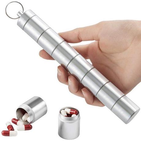 B2X  Pillendose - 7 Tage - Aluminium 