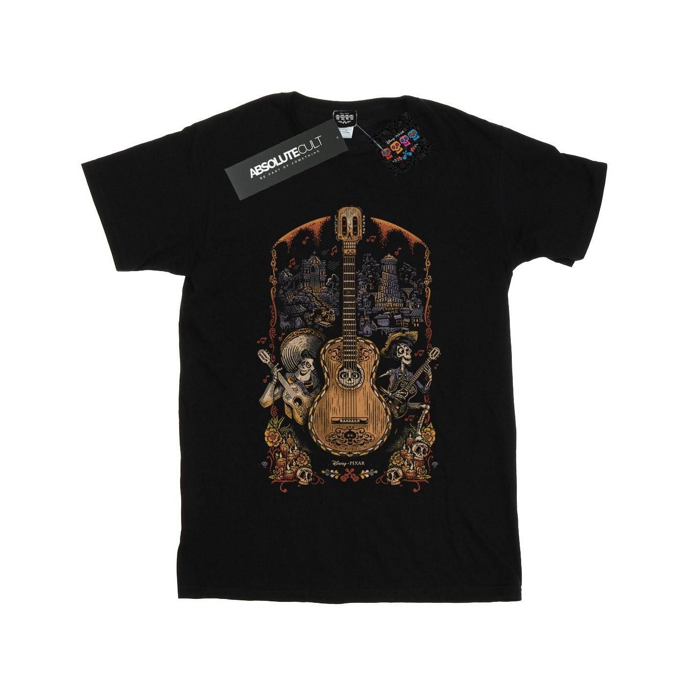 Image of Coco Guitar Poster Tshirt Damen Schwarz XL