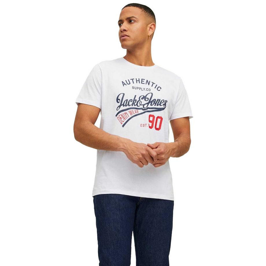 JACK & JONES Maglietta Uomini Confezione da 6 Vestibilità confortevole-JJETHAN TEE CREW NECK 3PK  