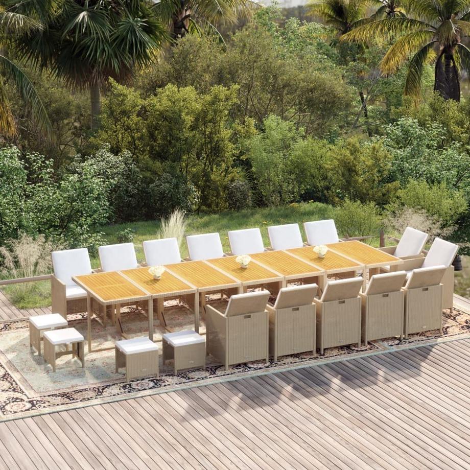 VidaXL Ensemble de salle à manger de jardin rotin synthétique  