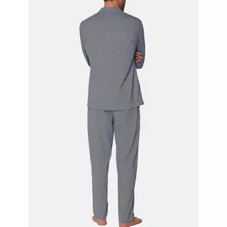 Admas Pyjama Hausanzug Hose Hemd Mercury  Blau