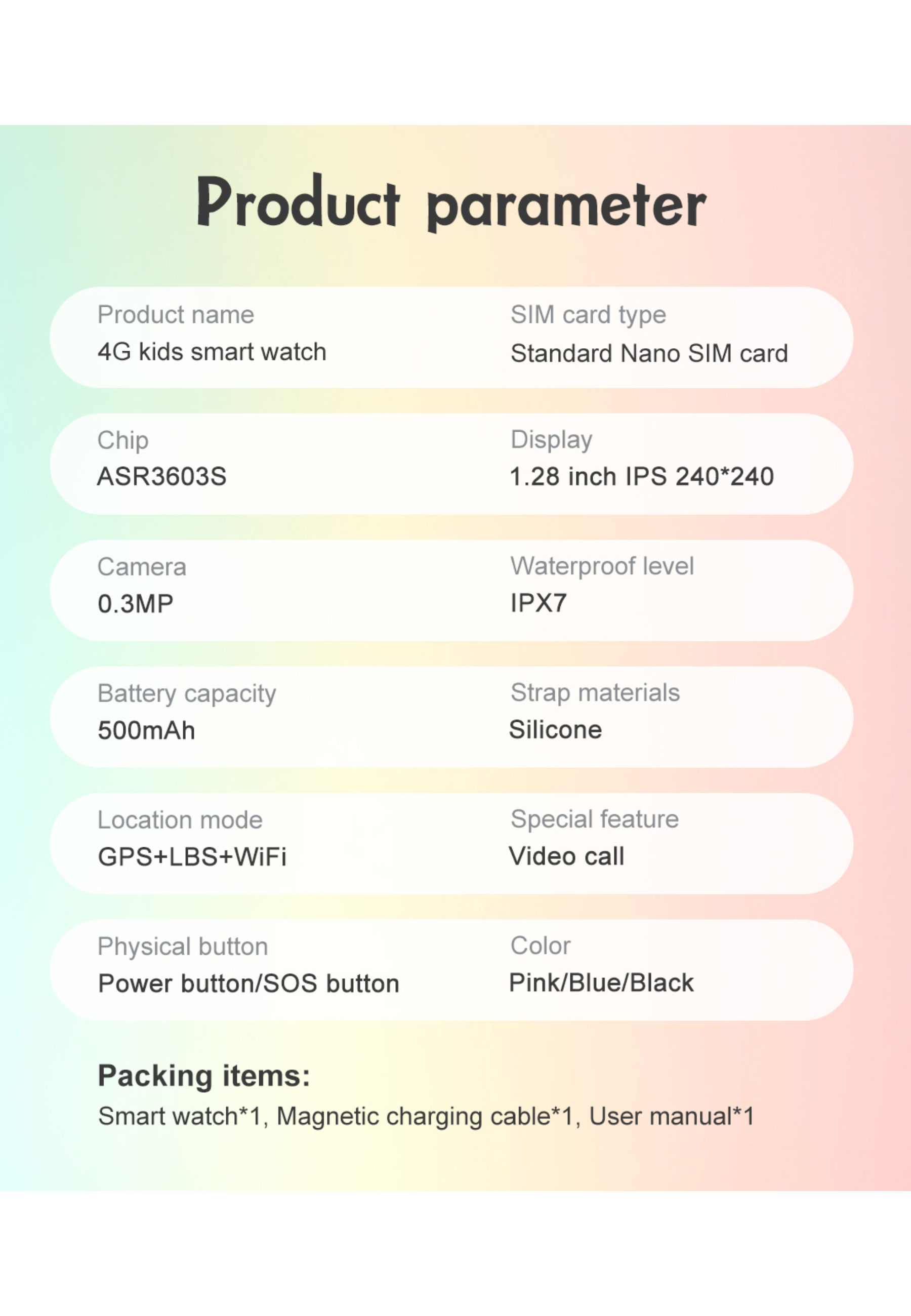 Valdus  D36 Valdus Kinder-Smartwatch 