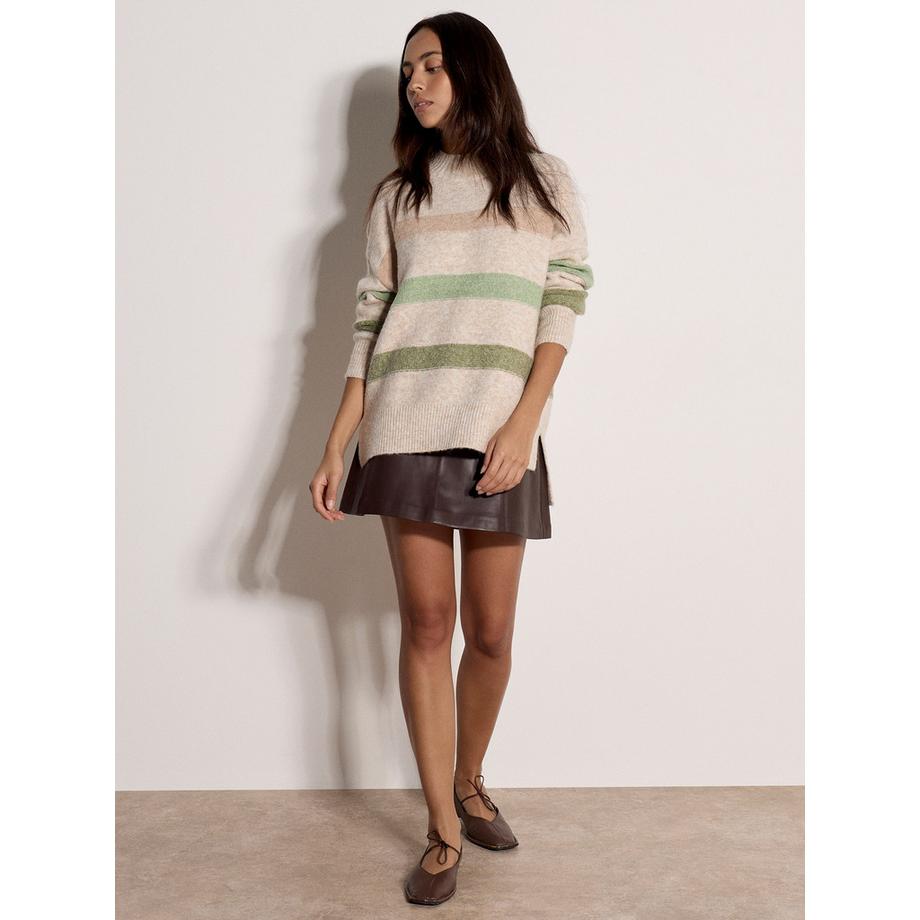 APRICOT Pullover a maglia a righe con texture macchiata  