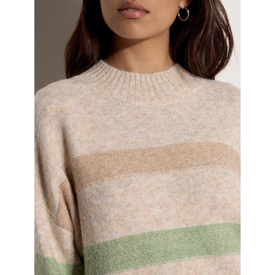APRICOT Pullover a maglia a righe con texture macchiata  