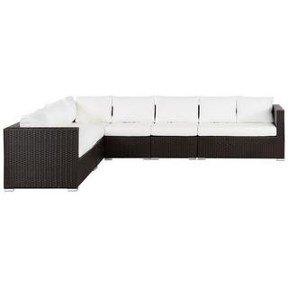 Beliani Set lounge pour jardin en Polyrotin Moderne XXL  