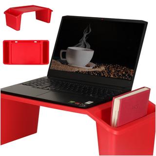Northio Tavolo per laptop con organizer rosso  