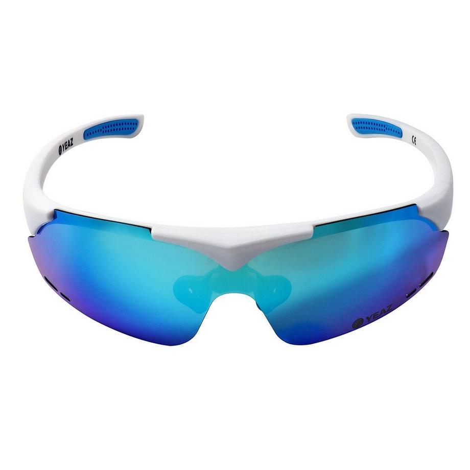 YEAZ  SUNUP Set di occhiali da sole sportivi Magnet Matt White / Full Revo Ice Blue 