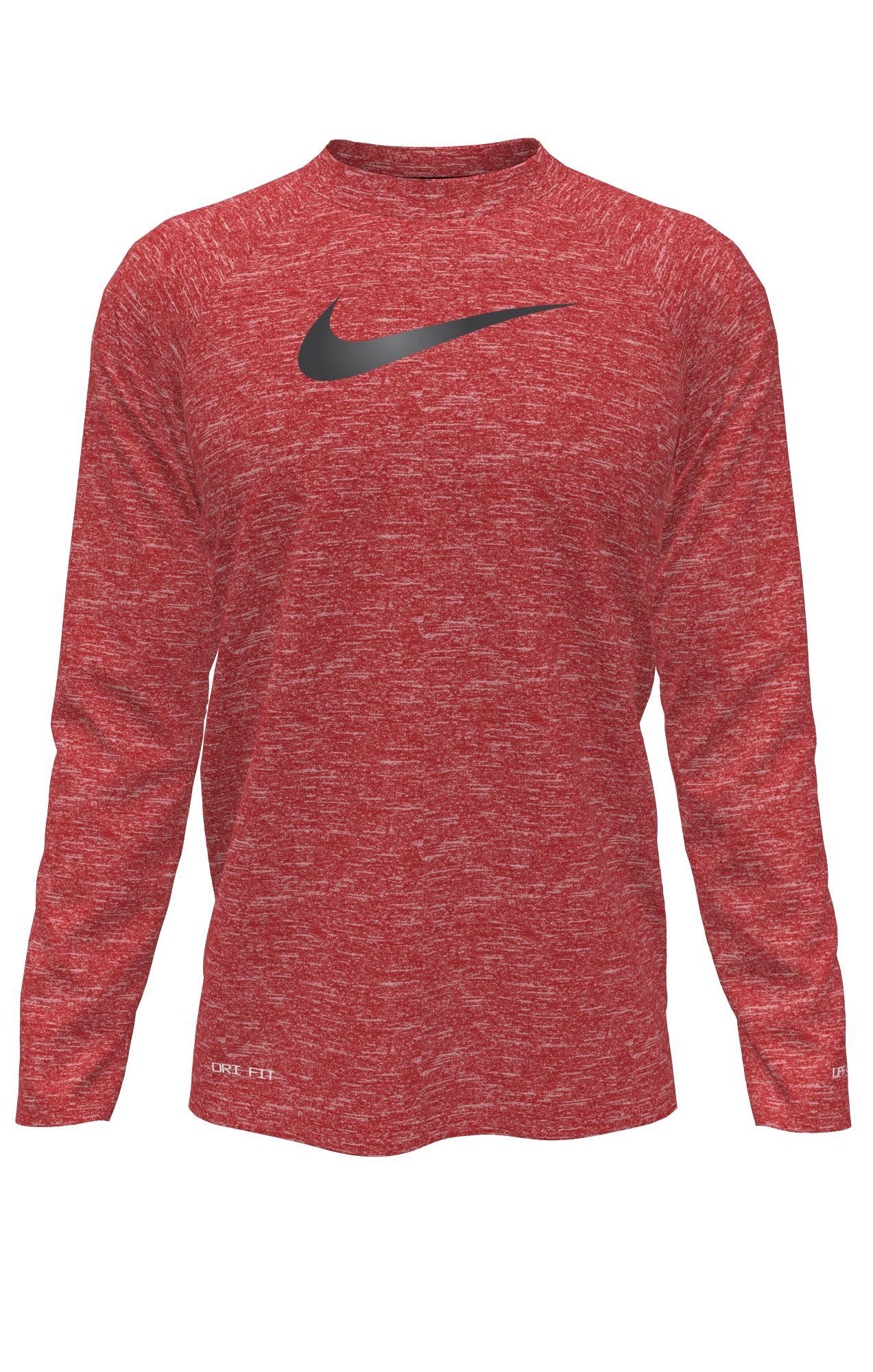 NIKE  NIKE HEATHER LONG SLEEVE HYDROGUARD 