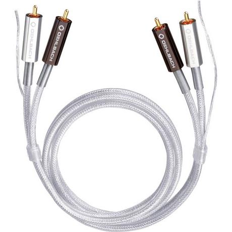 Oehlbach  Cinch Audio Anschlusskabel [2x Cinch-Stecker - 2x Cinch-Stecker] 0.50 m Transparent vergoldete Steckkontakte  Si 