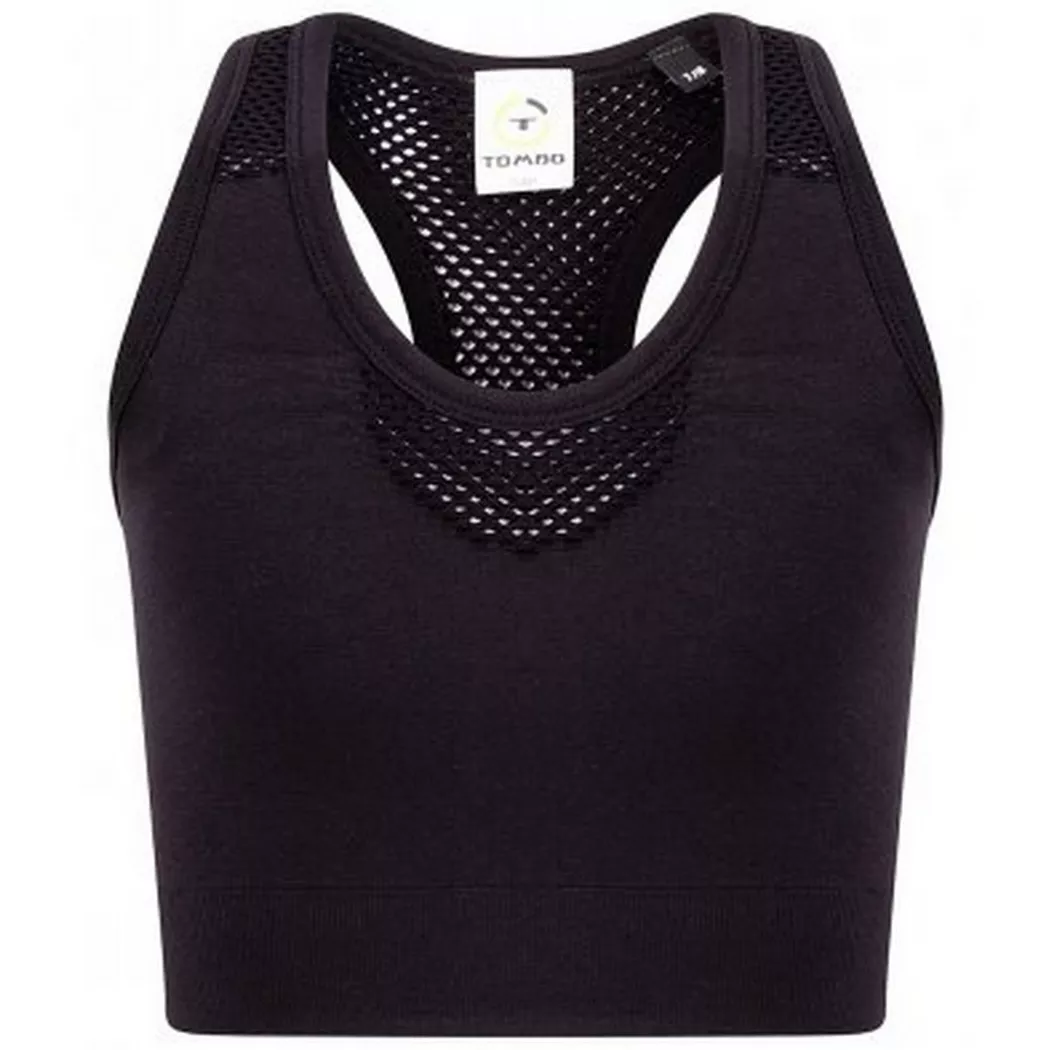 Tombow - Nahtloses Crop Top, 9-10A, Schwarz