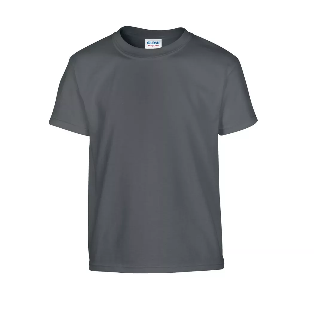 Gildan - TShirt Schwere Qualität, 128, Charcoal Black