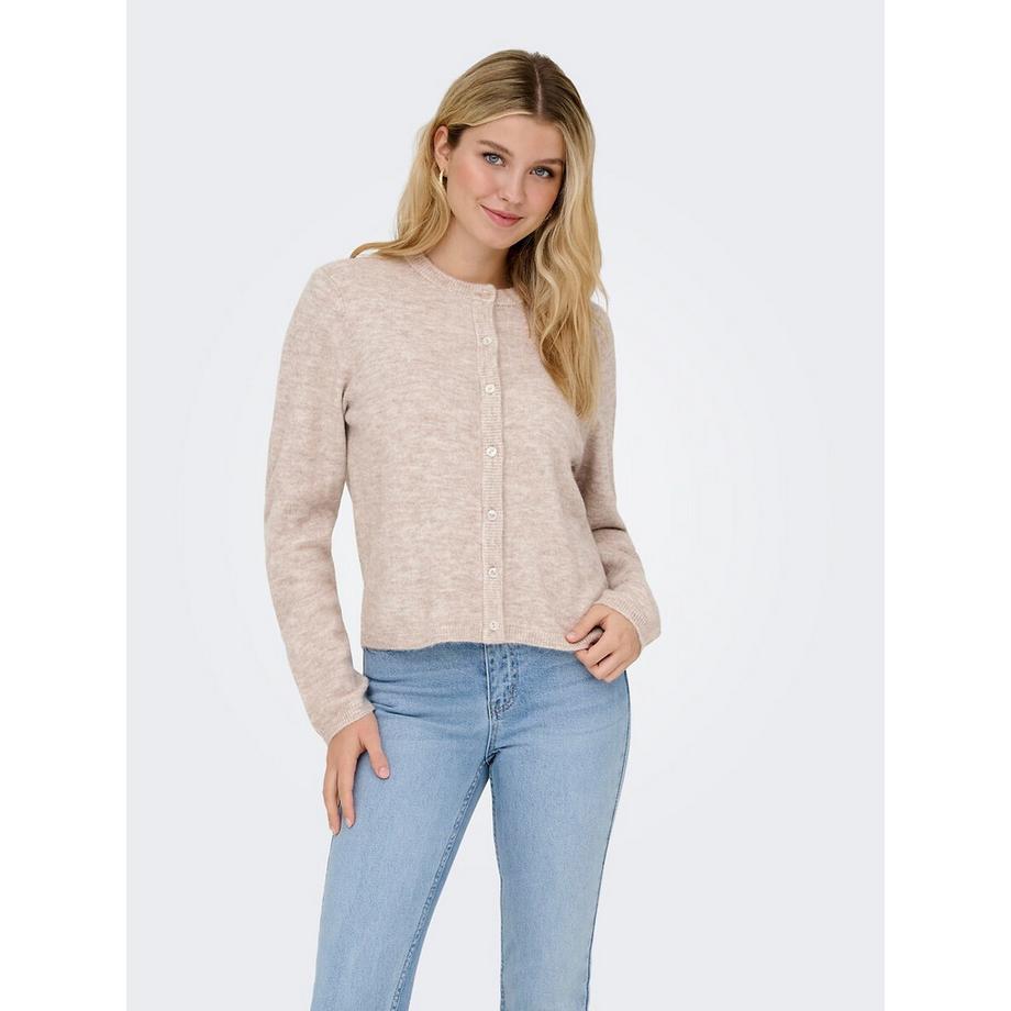 ONLY Cardigan mit geknöpftem Rundhalsausschnitt  