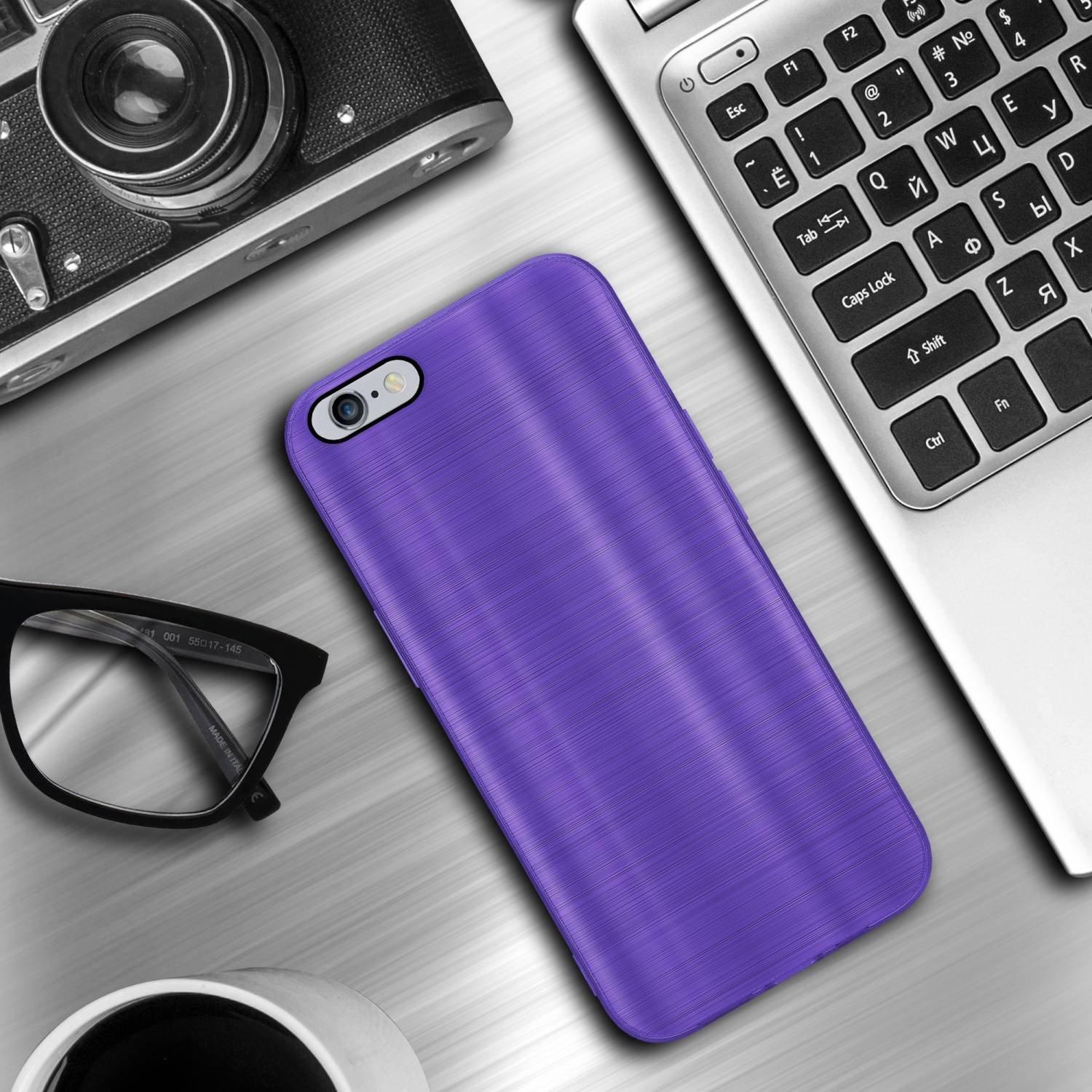 Cadorabo  Housse compatible avec Apple iPhone 6 PLUS / 6S PLUS - Coque de protection en silicone TPU flexible au design brossé 