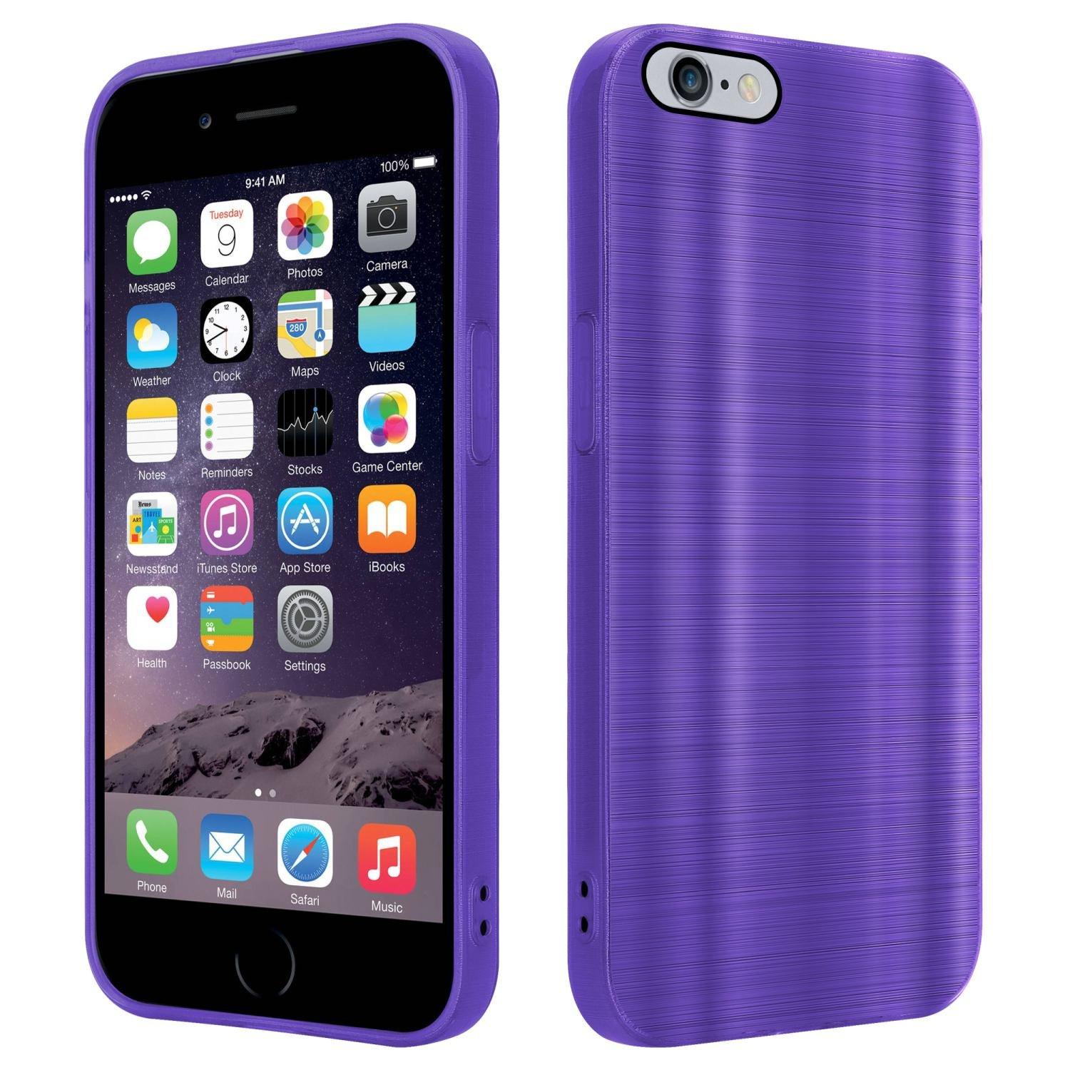 Cadorabo  Housse compatible avec Apple iPhone 6 PLUS / 6S PLUS - Coque de protection en silicone TPU flexible au design brossé 