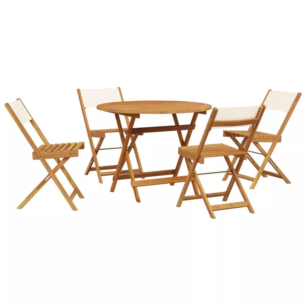 VidaXL - Garten essgruppe akazienholz, One Size, Weiss