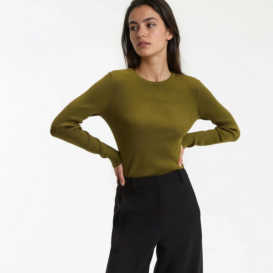 Pull col rond en fine maille