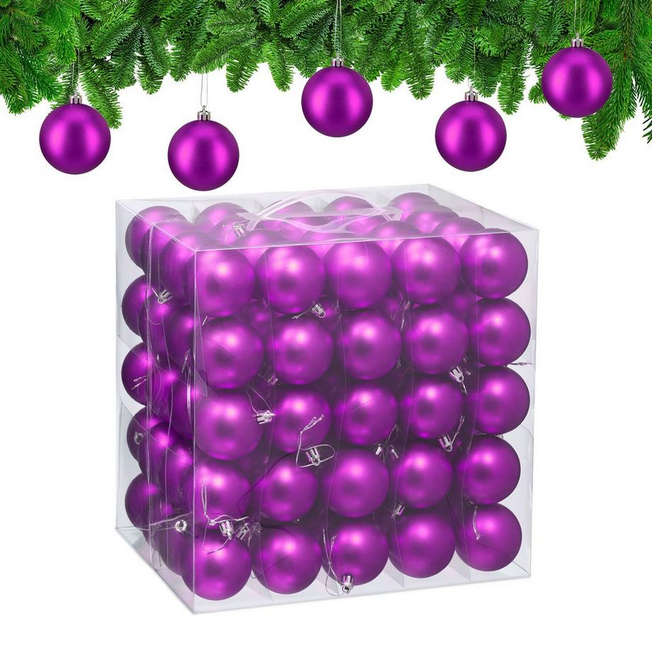 Ensemble de boules de Noël mates