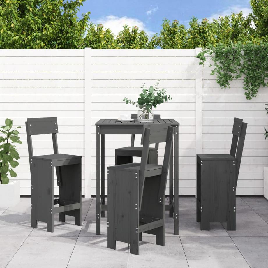 VidaXL Ensemble de bar de jardin bois de pin  