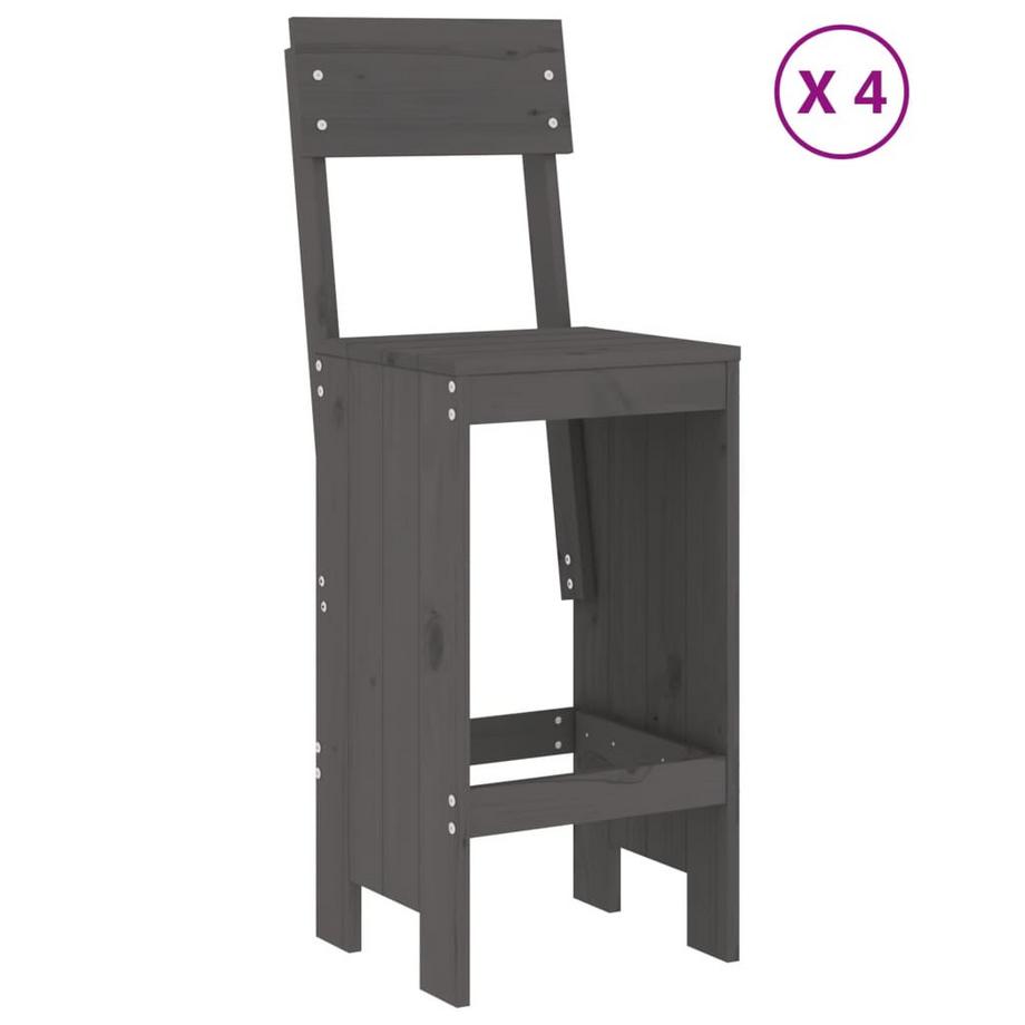VidaXL Ensemble de bar de jardin bois de pin  