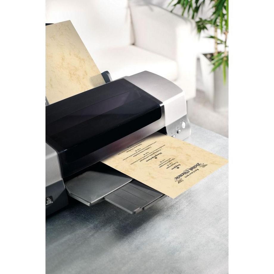 Sigel Carta con motivo decorativo marmorizzato DIN A4 200 g/m² Beige 50 Foglio  