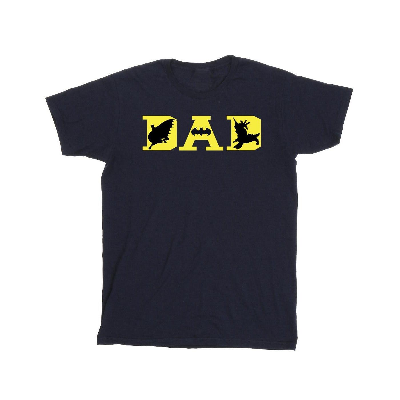 Image of Batman Dad With Bat Icons Tshirt Herren Marine L