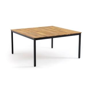 La Redoute Intérieurs Table de jardin carrée acacia et métal acier  