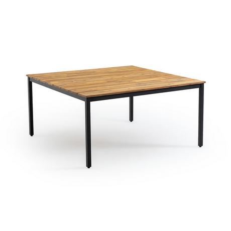 La Redoute Intérieurs Table de jardin carrée acacia et métal acier  