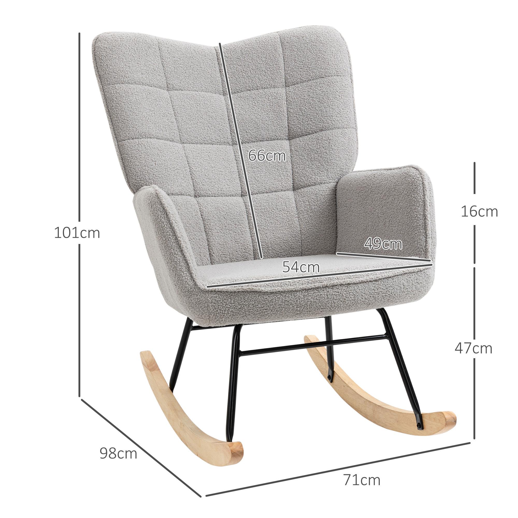 HOMCOM Fauteuil à bascule  