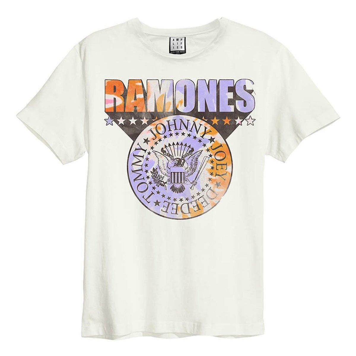 Image of Ramones Shield Tshirt Damen Weiss L