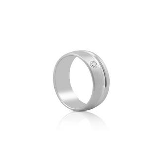 MUAU Schmuck  Bague de partenaire en argent 925 Zircone 