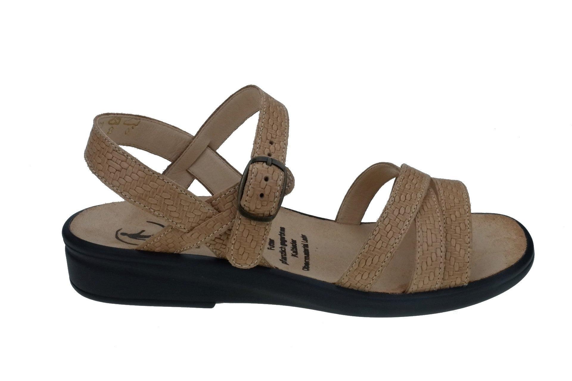 Image of Sonnica - Leder Sandale Damen Braun 37.5