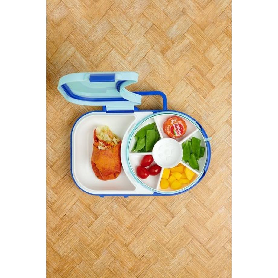 GöBe GöBe Lunchbox für Kinder mit Snackschleuder, Macaron blue  