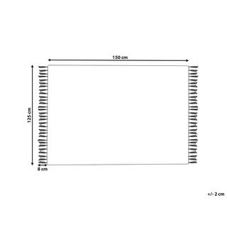 Beliani Couverture en Coton Boho Khari  