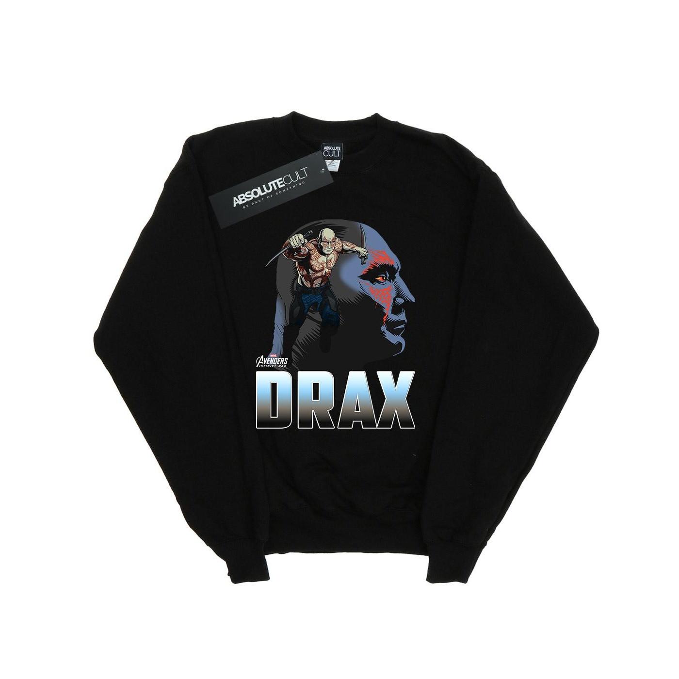 Image of Avengers Infinity War Drax Character Sweatshirt Jungen Schwarz 116
