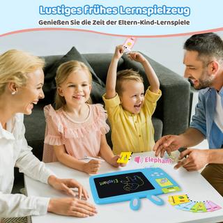 Activity-board  Deutsch lernen Lernspielzeug für Kinder, Sprechende Lernkarten LCD-Schreibtafel 388 Wörter, Lesen & Schreiben 