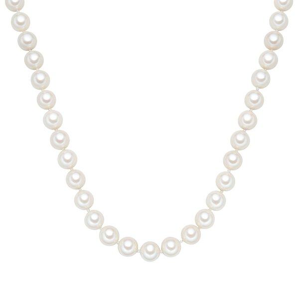 Image of Perlen-kette Unisex Weiss 45cm