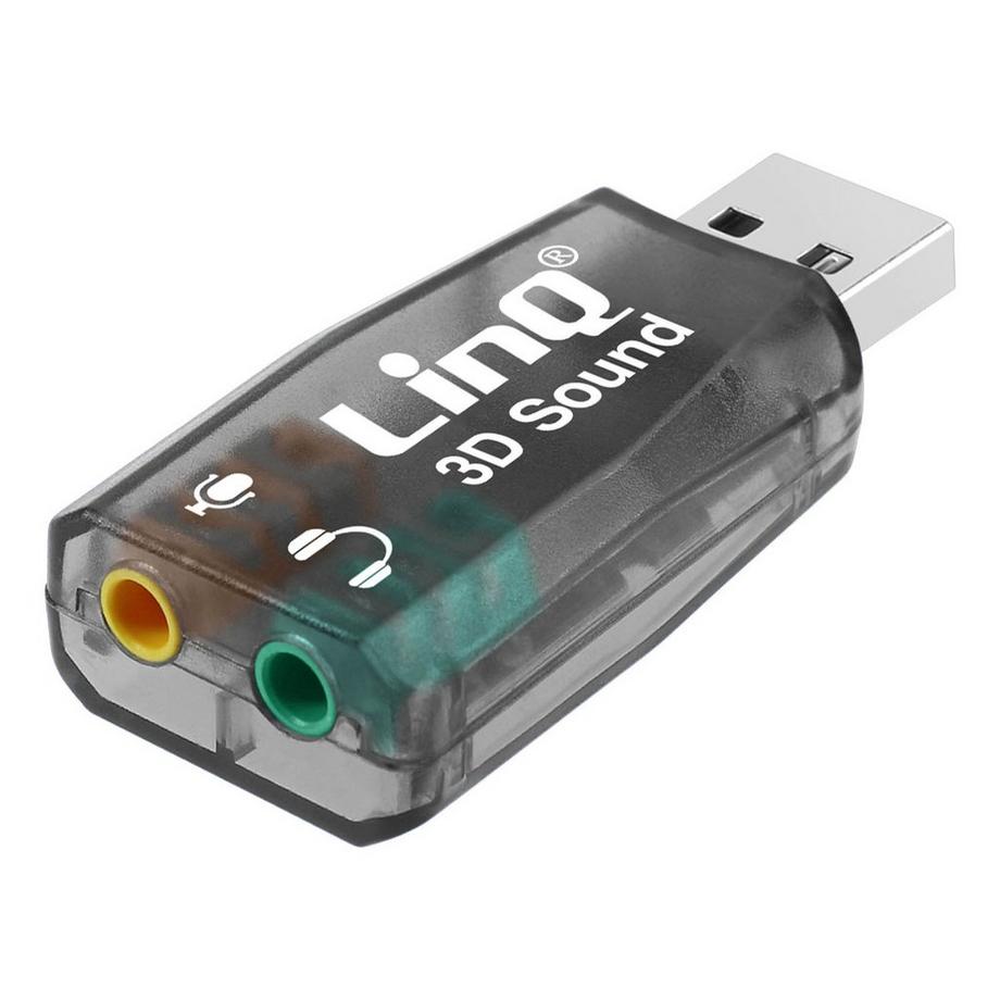 Avizar  Carte son USB / 2x Jack 3.5mm, Linq Noir 